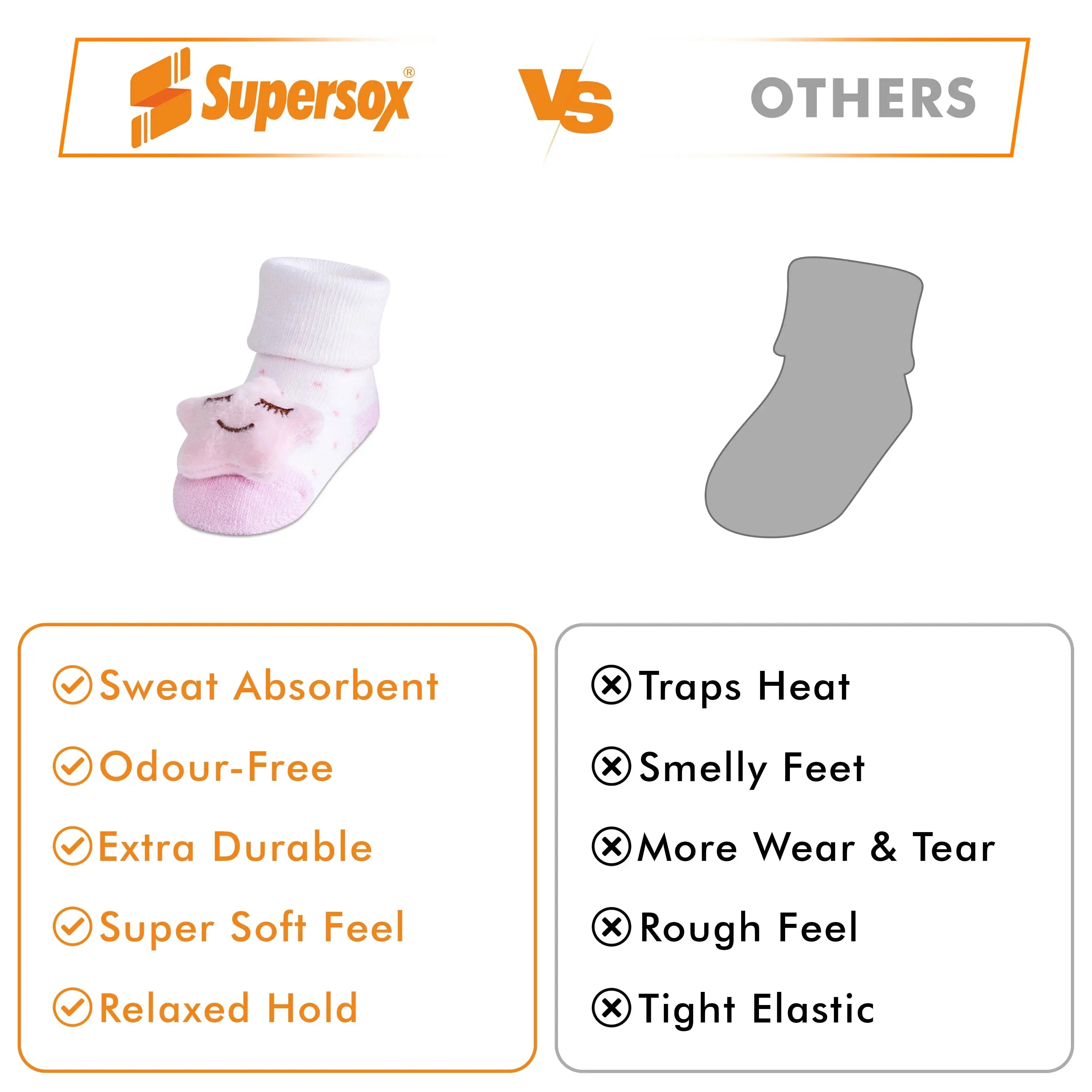 Star Booties Socks - Babies (0–6 Months) (Pack of 1)