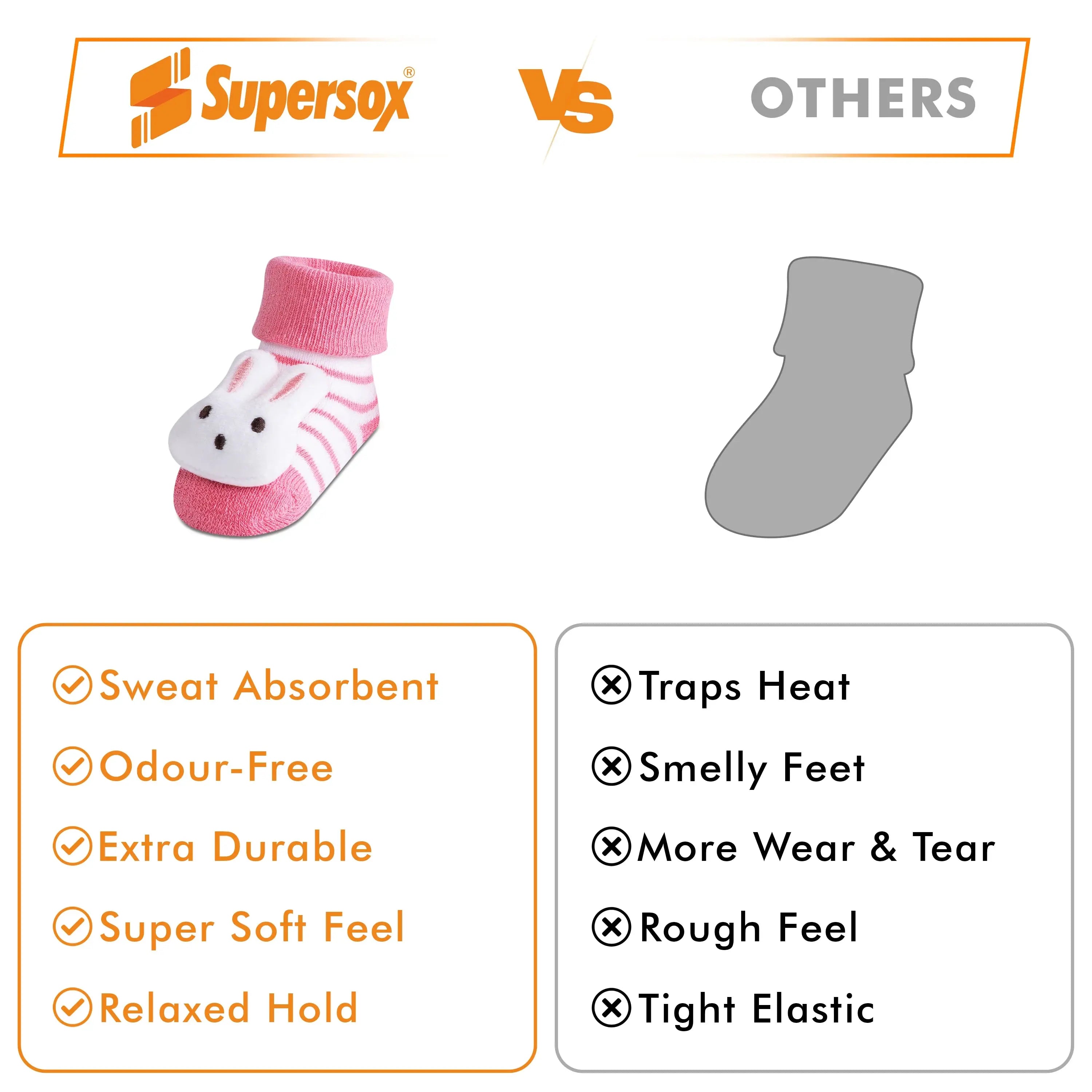 Rabbit Booties Socks - Babies (0–6 Months) (Pack of 1)