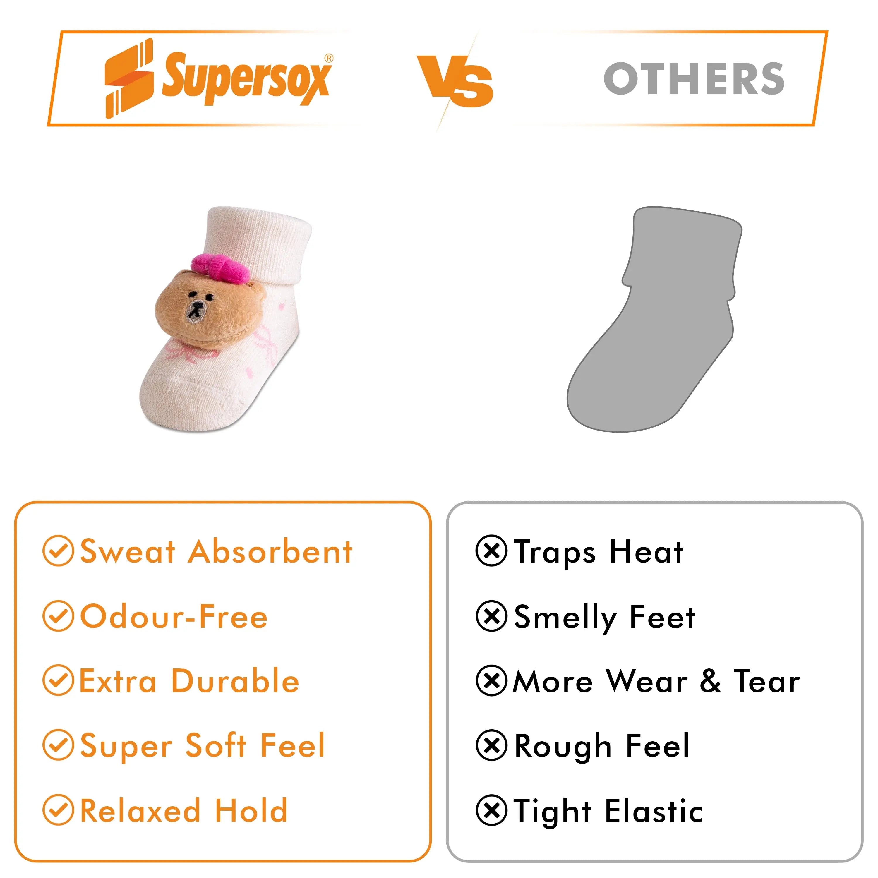 Sow Booties Socks - Babies (0–6 Months) (Pack of 1)