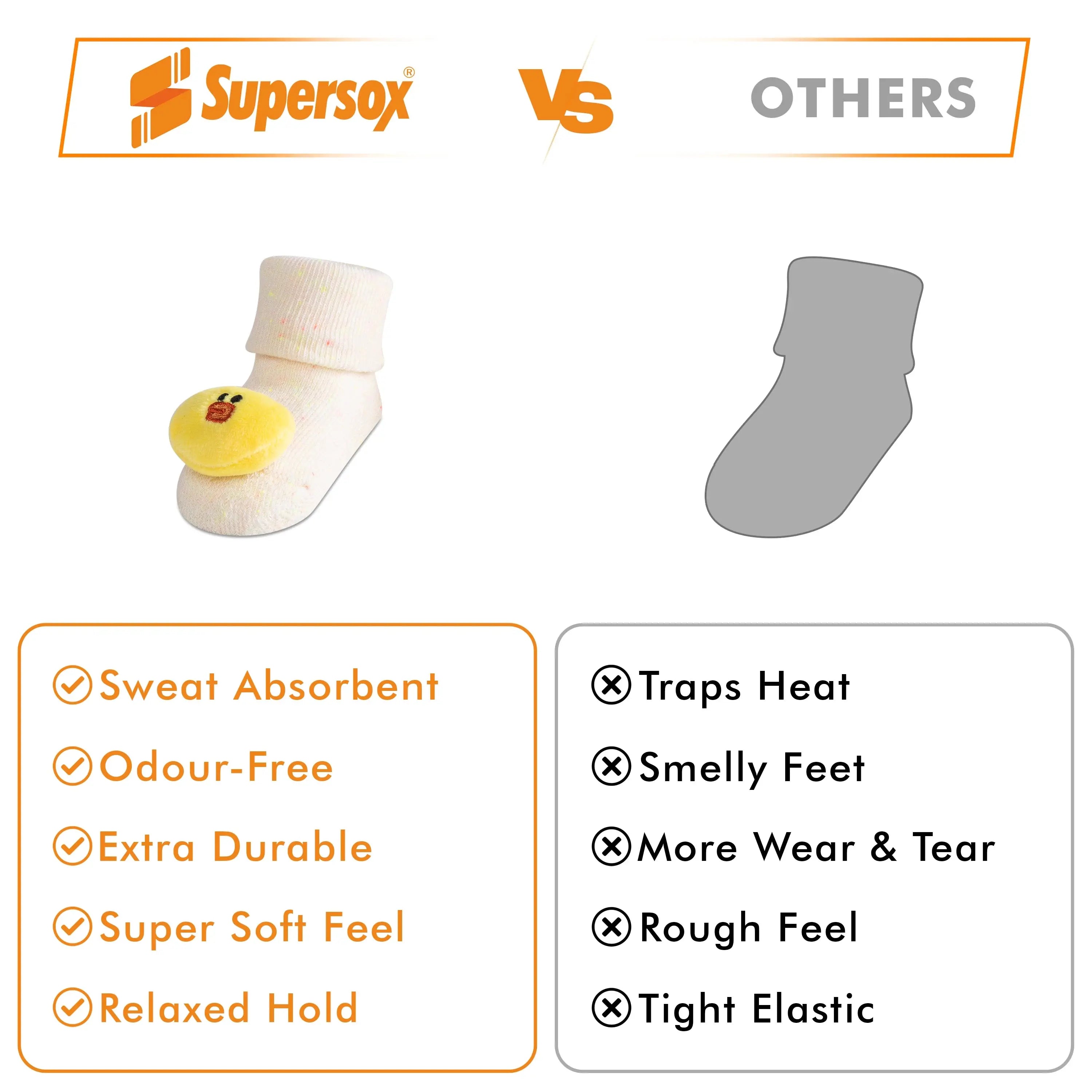 Duck Booties Socks - Babies (0–6 Months) (Pack of 1)