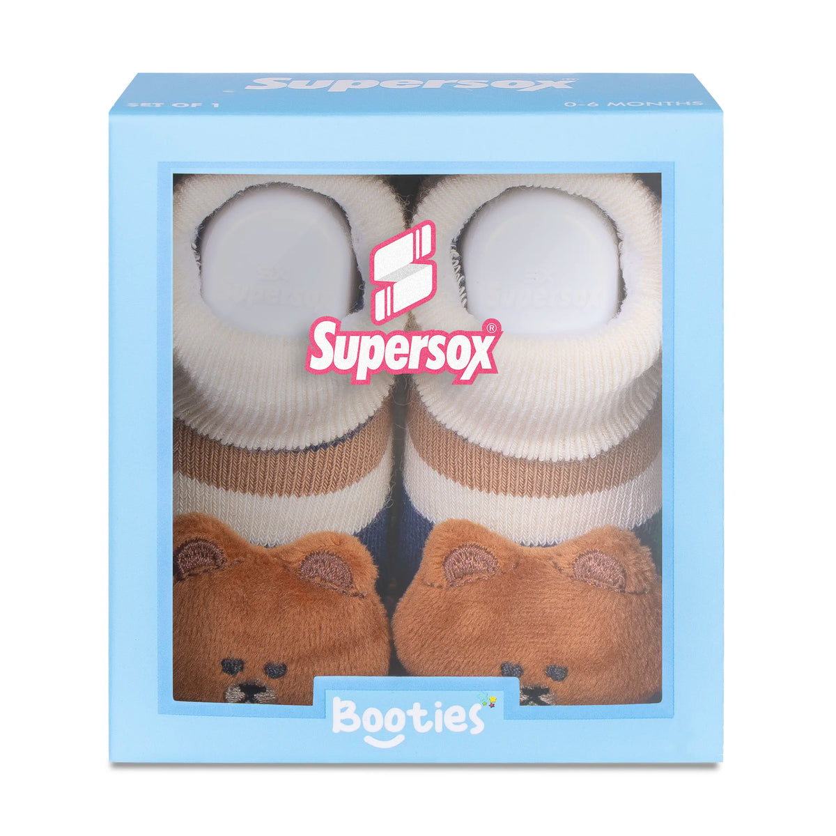 Supersox Bear Booties Socks - Babies (0–6 Months) (Pack of 1)