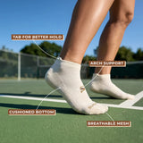Ankle Length Performance Sports Socks with Breathable Mesh - Women (Pack of 6) Supersox