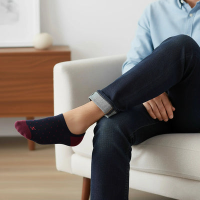 Casual No-Show Socks - Men (Pack of 1) — Maroon
