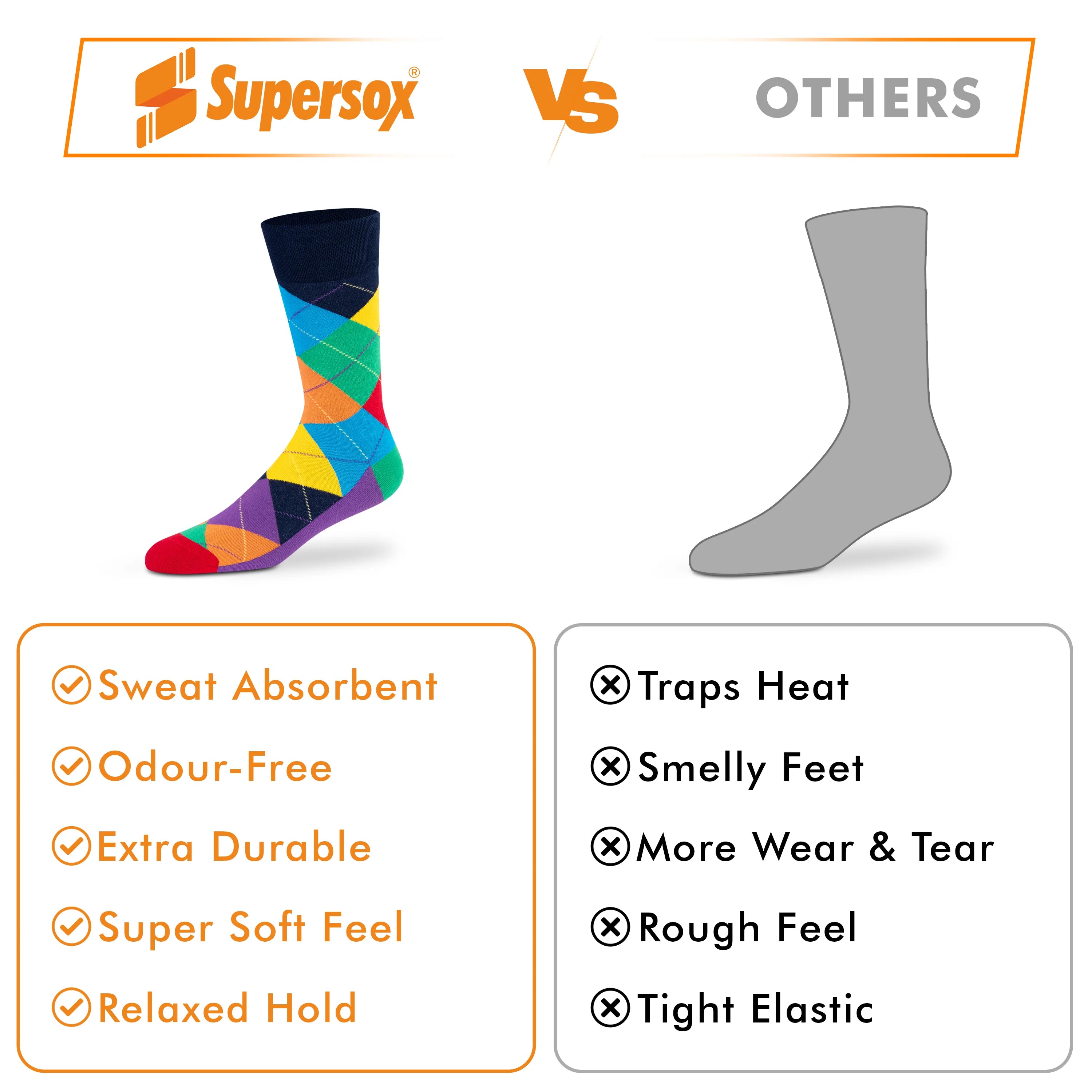 Funky Crew Socks - Unisex (Pack of 3)