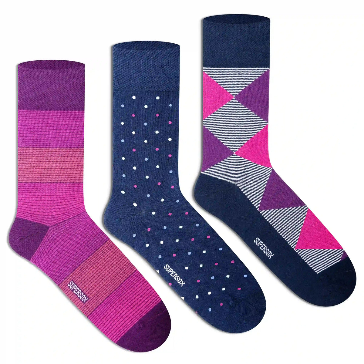 Funky Crew Socks (Unisex) - Pack of 3