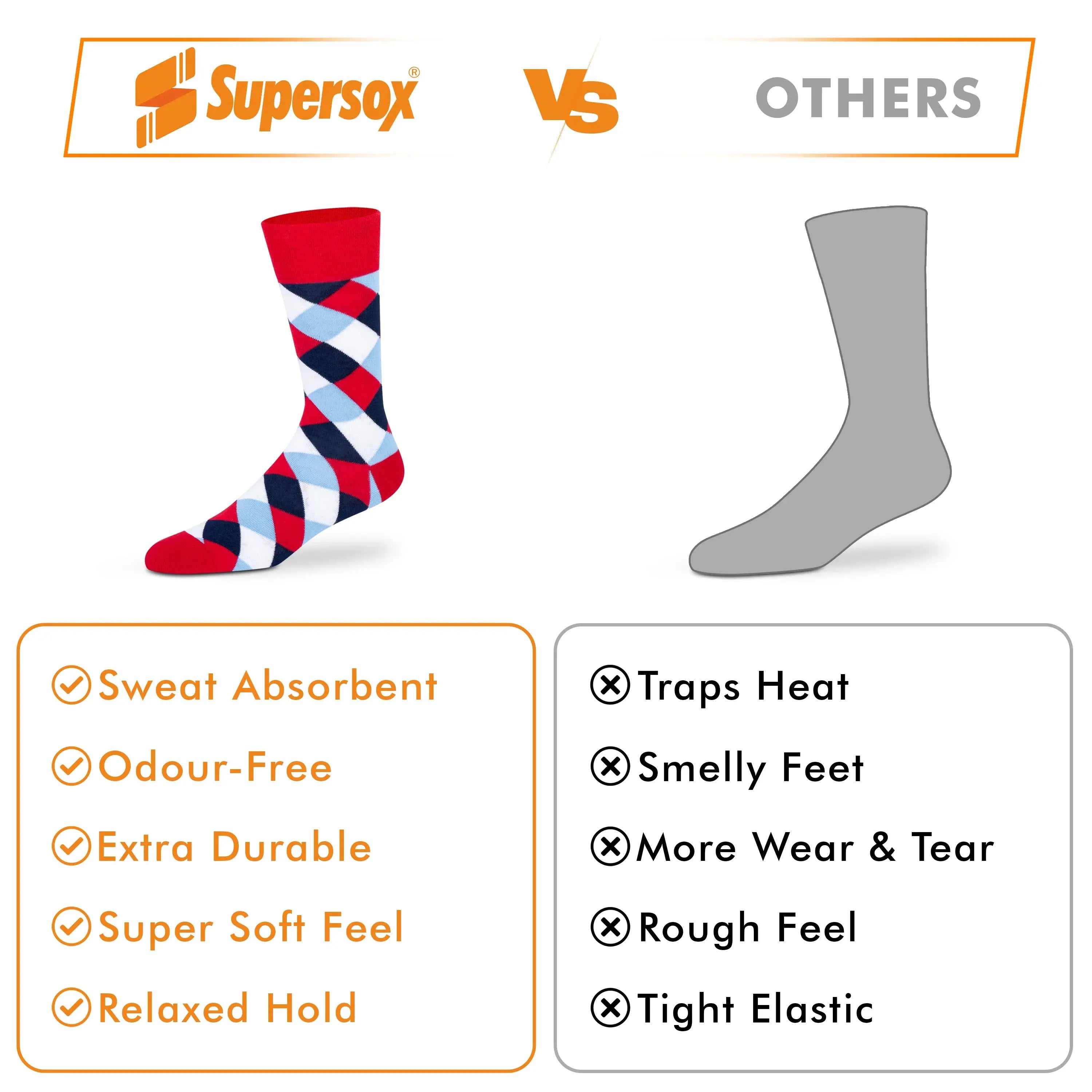 Funky Crew Socks - Unisex (Pack of 3)