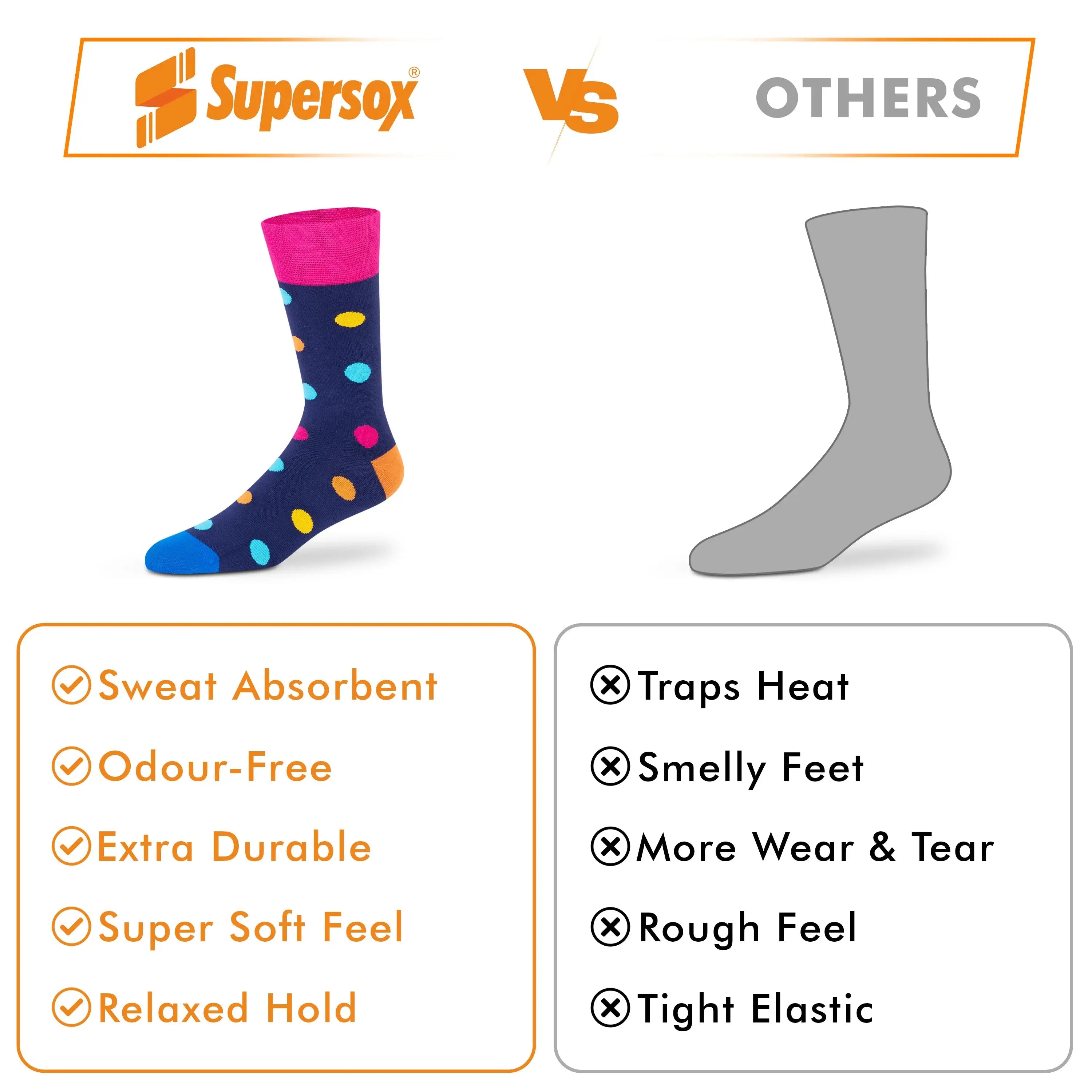 Funky Crew Socks - Unisex (Pack of 3)