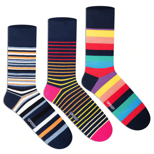 Funky Crew Socks (Unisex) - Pack of 3 3000