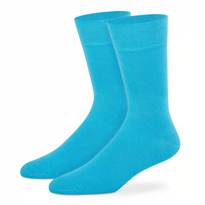 Bright Solid Crew Socks - Unisex (Pack of 1) — Light Blue