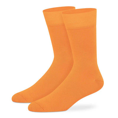 Bright Solid Crew Socks - Unisex (Pack of 1) — Bright Orange