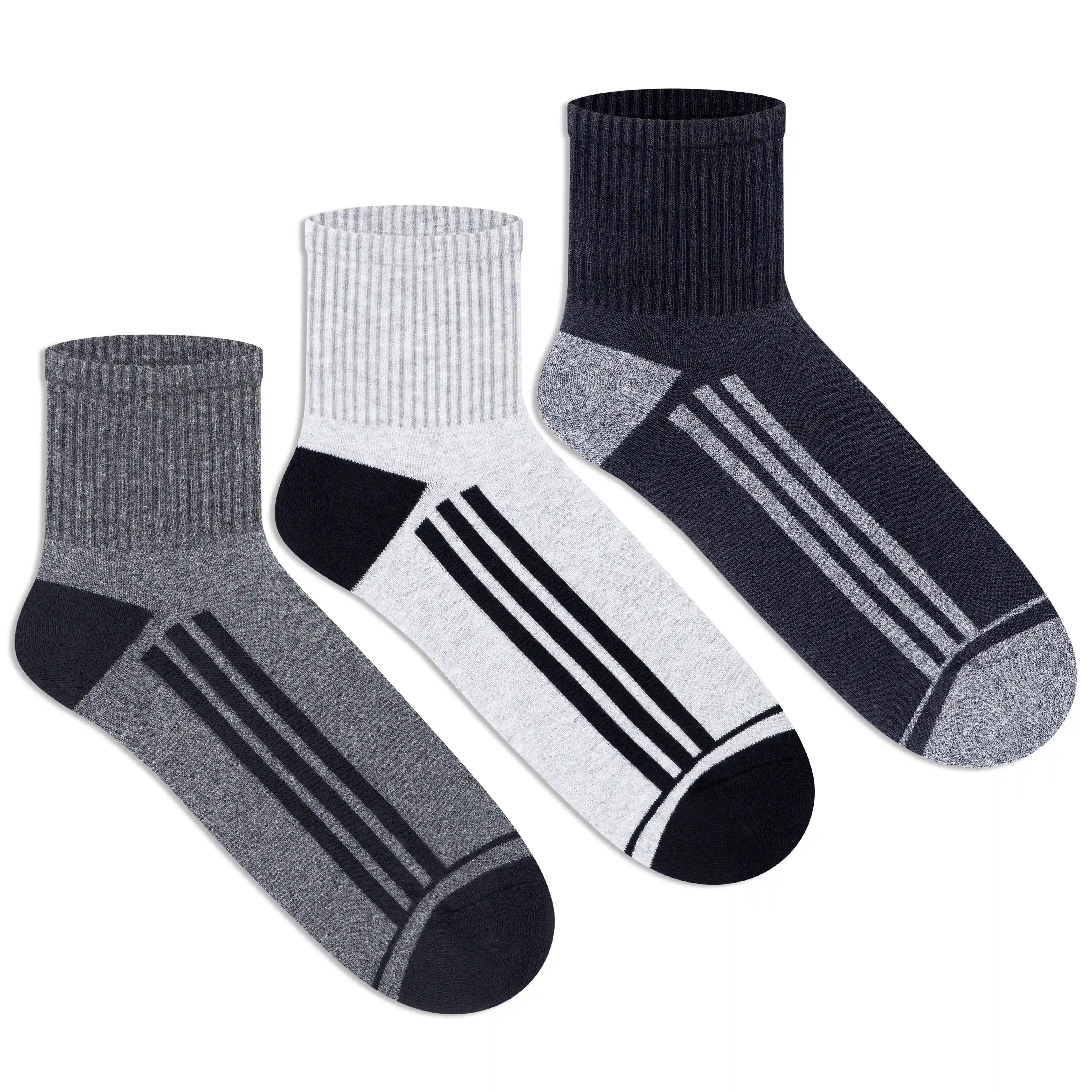 Sports Ankle Socks for Men (Pack of 3)