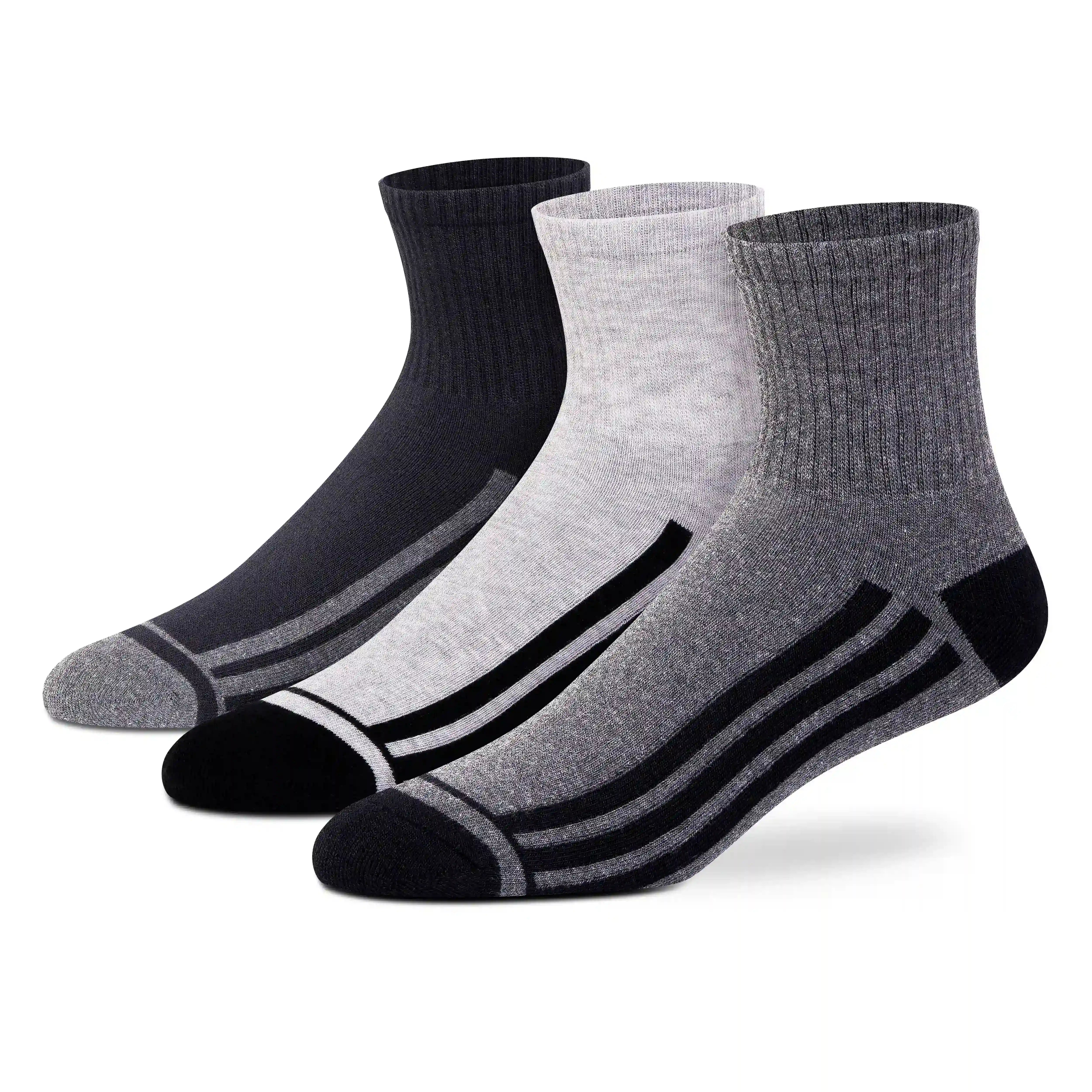 Sports Ankle Socks for Men (Pack of 3)