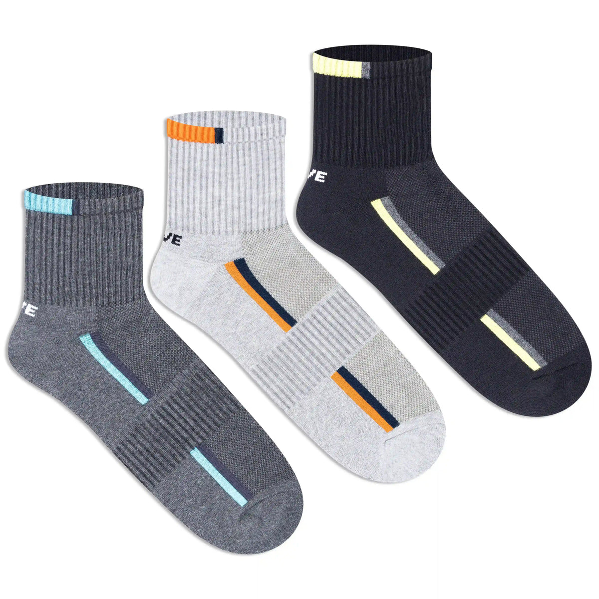 Sports Ankle Socks for Men (Pack of 3)