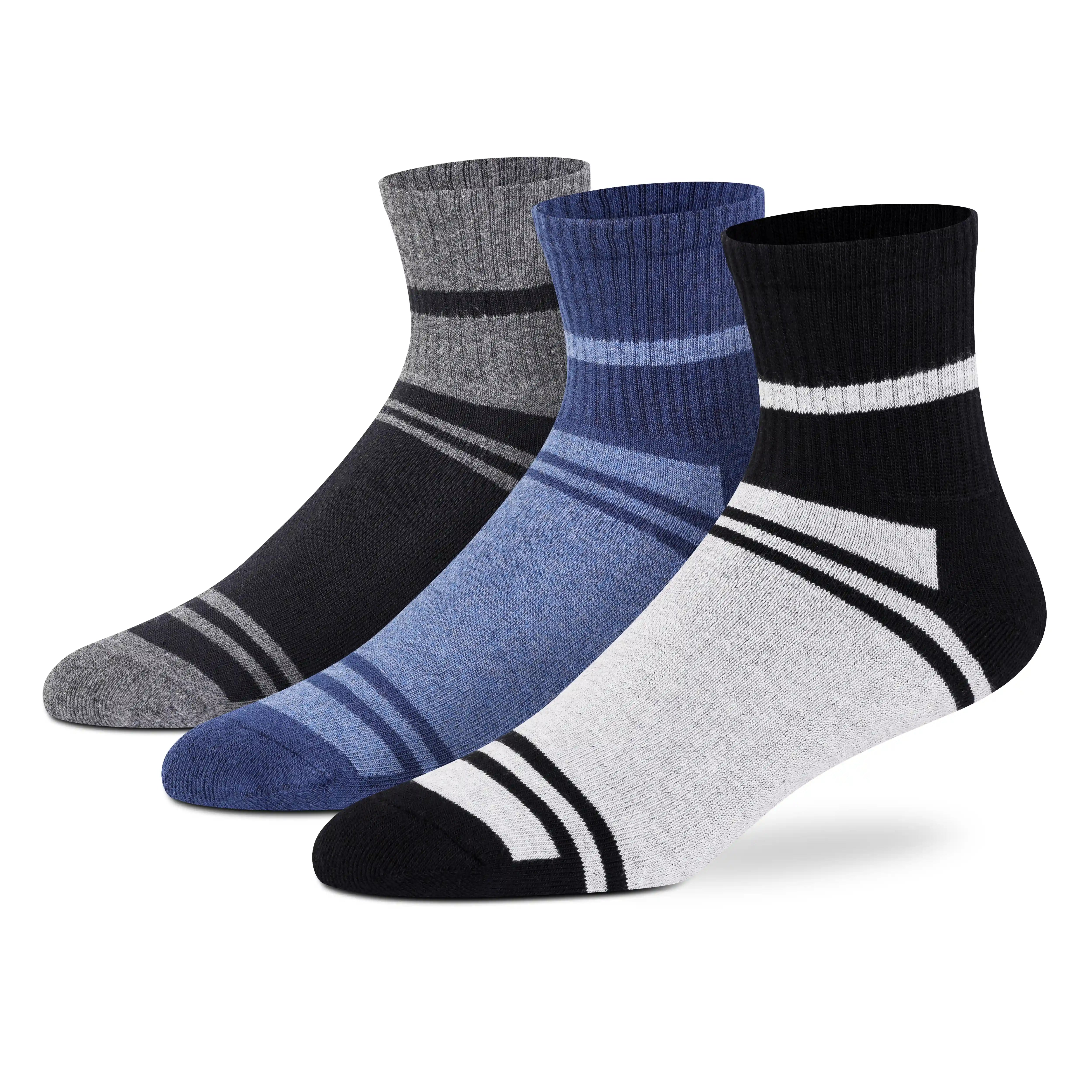 Sports Ankle Socks for Men (Pack of 3)