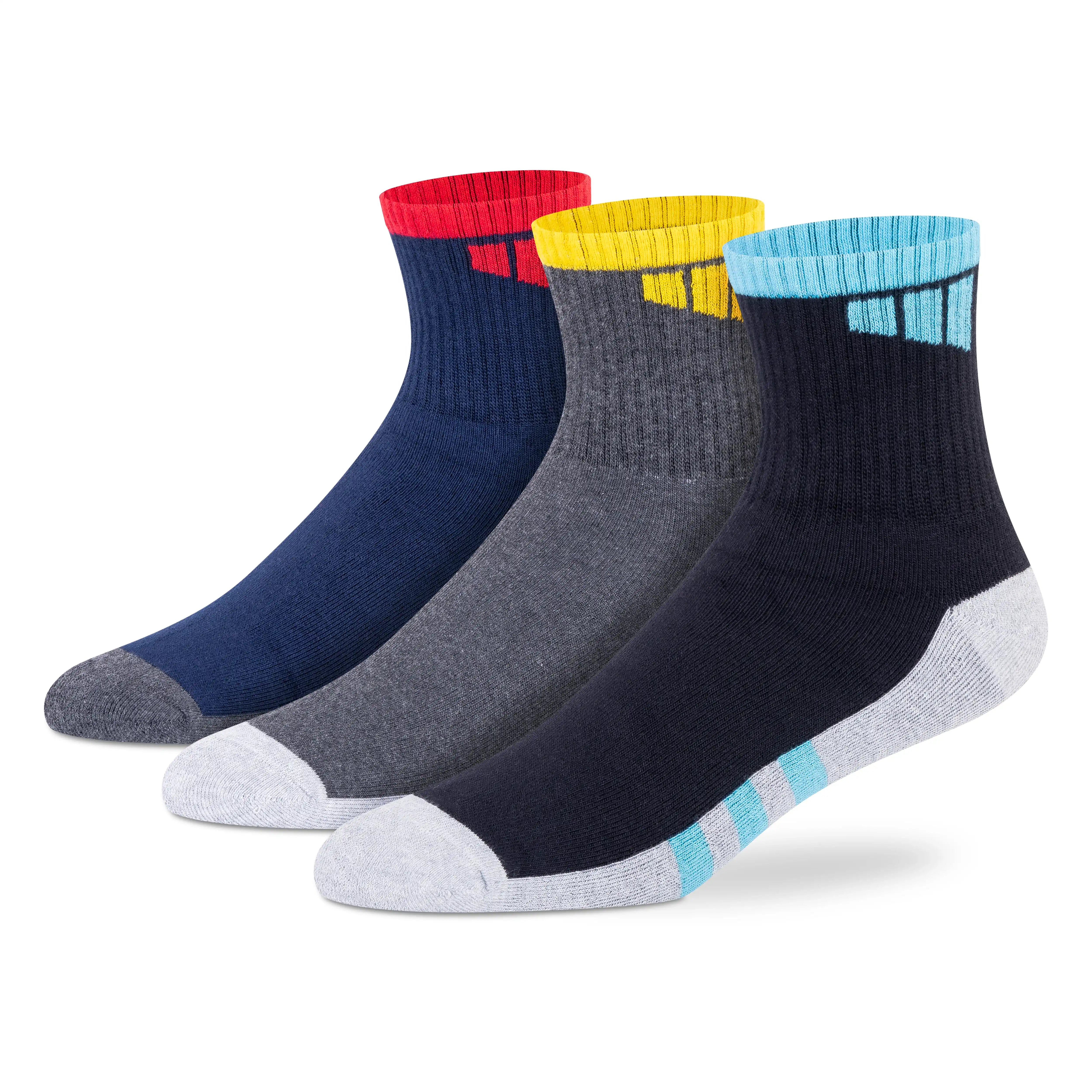 Sports Ankle Socks for Men (Pack of 3)