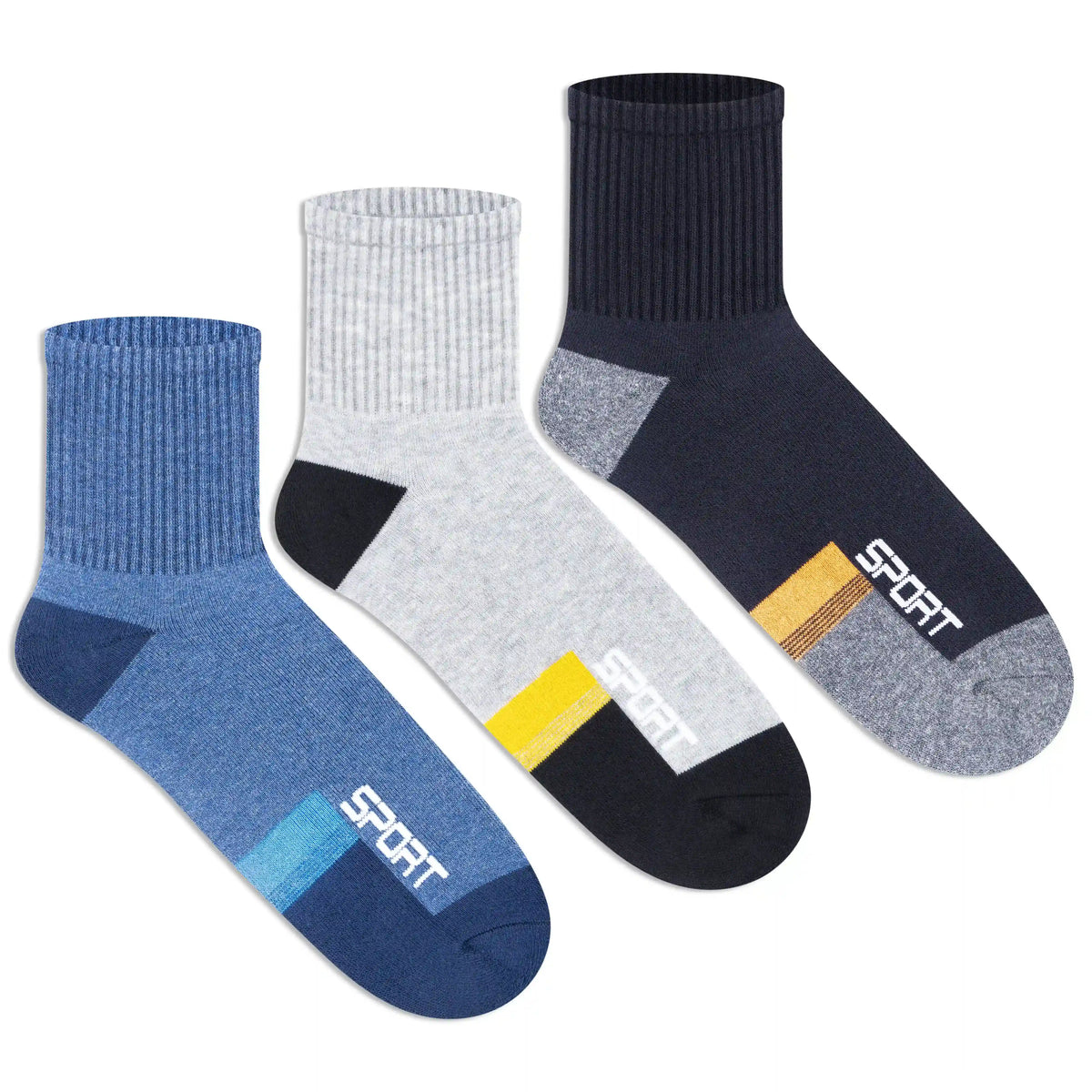 Sports Ankle Socks for Men (Pack of 3)