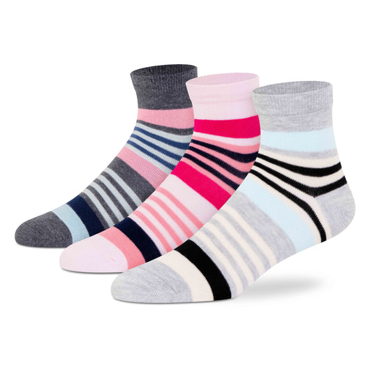 Casual Ankle Socks for Women (Pack of 3)