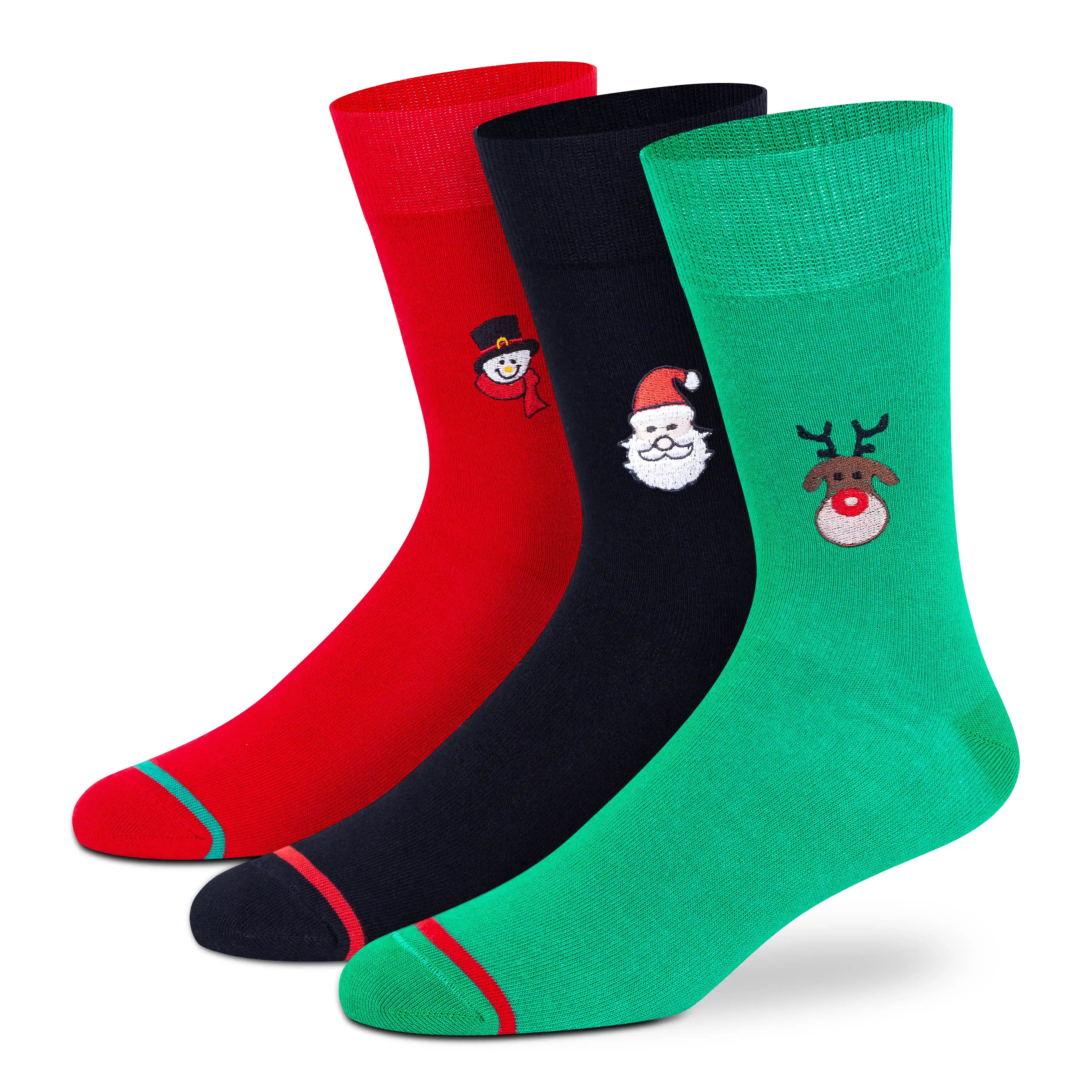 Supersox Embroidery Christmas Socks - Unisex (Pack of 3)