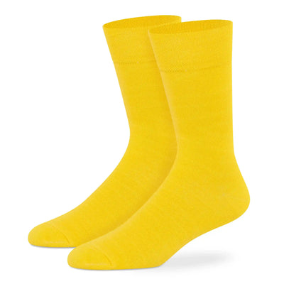 Bright Solid Crew Socks - Unisex (Pack of 1) — Yellow