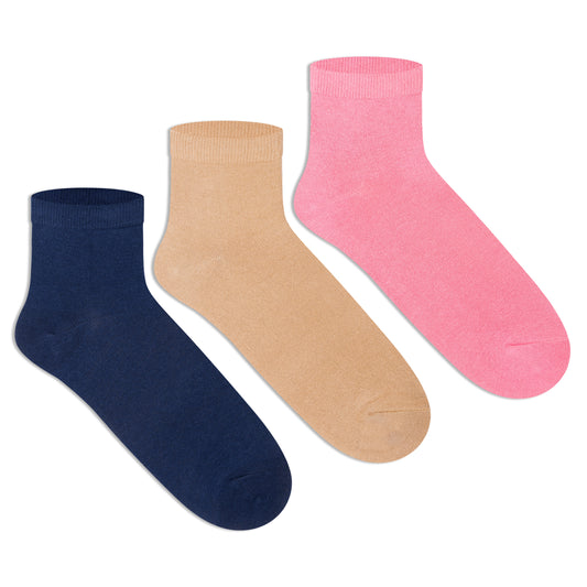 Basic Ankle Socks for Women (Pack of 3)