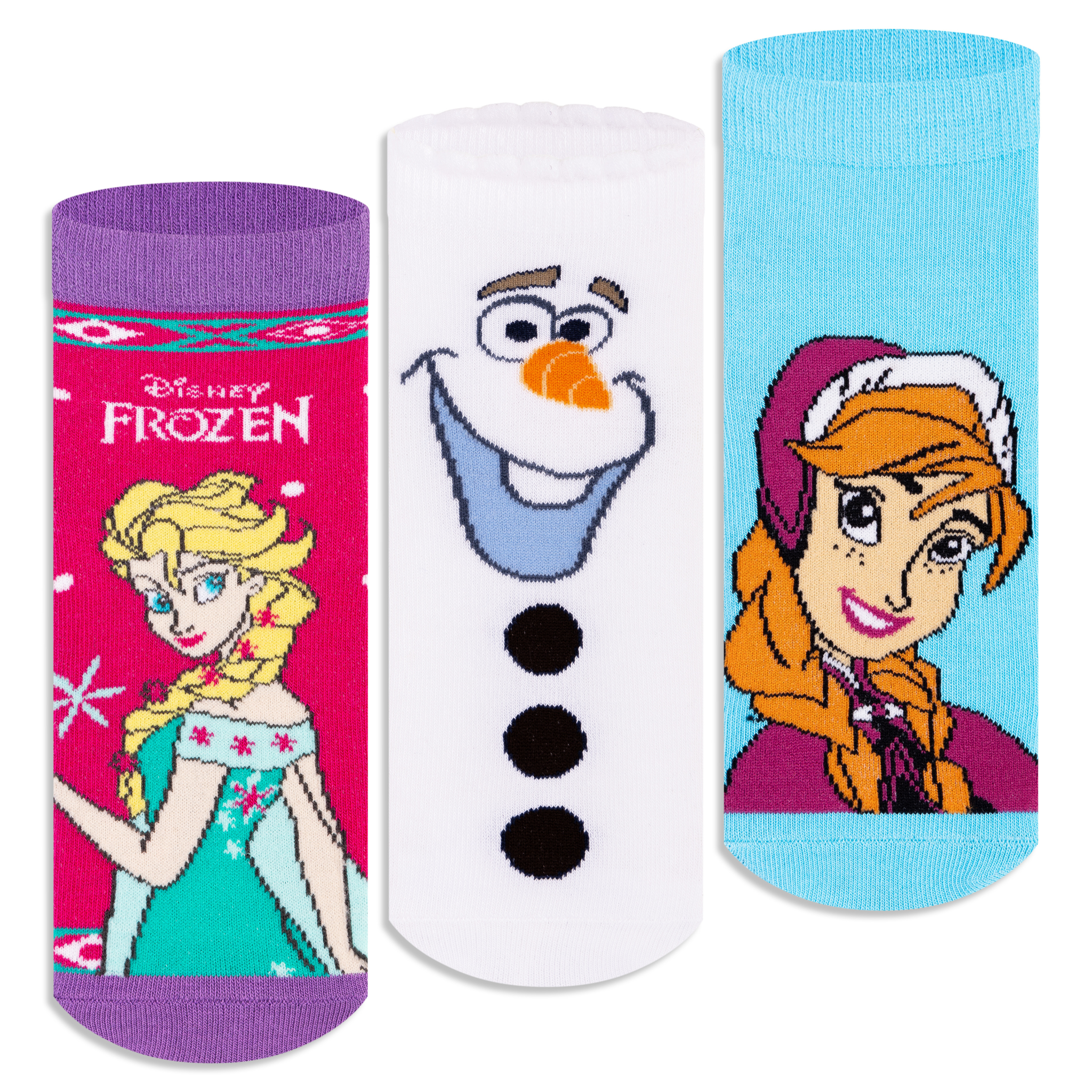 Frozen Ankle Socks for Girls (Pack of 3)