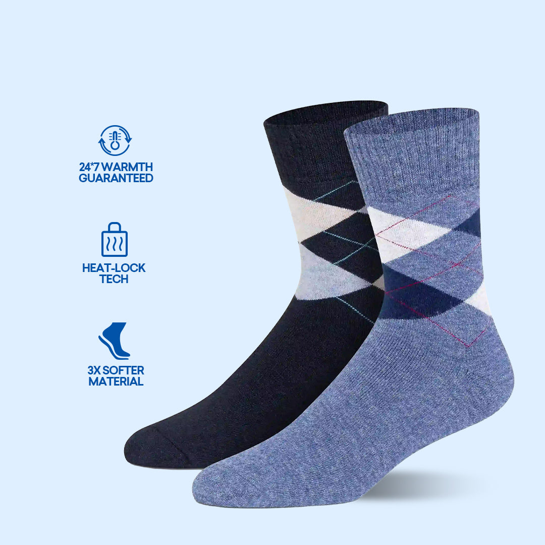 Supersox Winter Socks Simla Design Collection - Men (Pack of 2)
